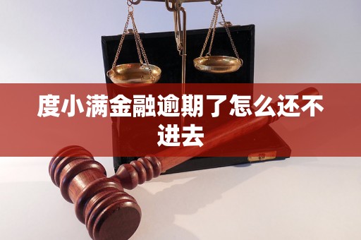 度小满金融逾期了怎么还不进去