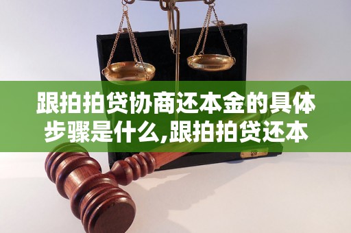 跟拍拍贷协商还本金的具体步骤是什么,跟拍拍贷还本金的技巧与经验分享