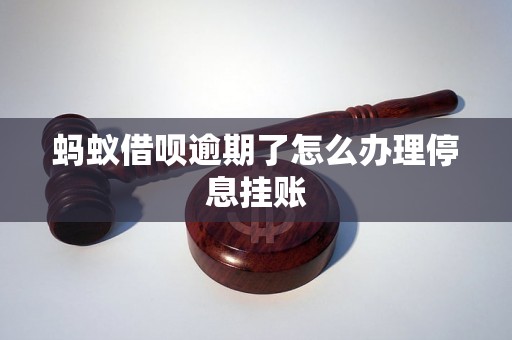 蚂蚁借呗逾期了怎么办理停息挂账