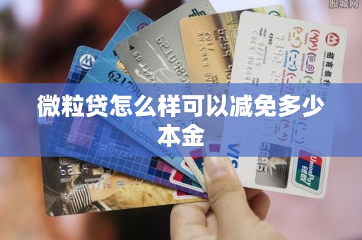 微粒贷怎么样可以减免多少本金