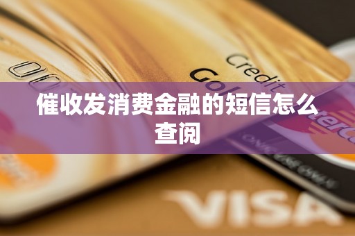 催收发消费金融的短信怎么查阅