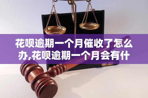 花呗逾期一个月催收了怎么办,花呗逾期一个月会有什么后果