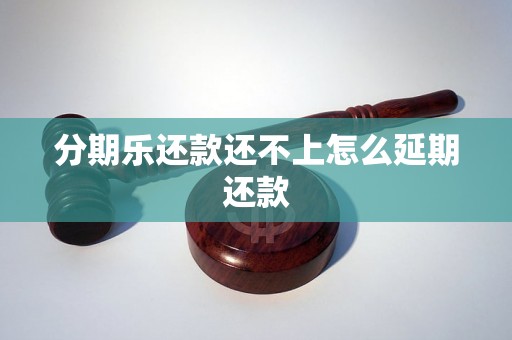 分期乐还款还不上怎么延期还款