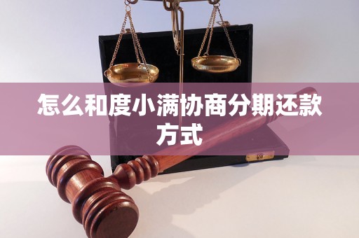 怎么和度小满协商分期还款方式