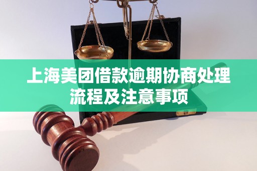 上海美团借款逾期协商处理流程及注意事项