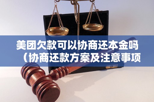 美团欠款可以协商还本金吗（协商还款方案及注意事项）