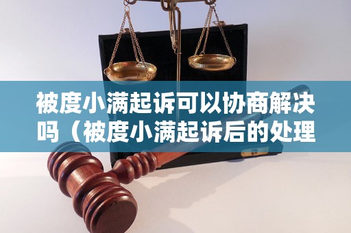 被度小满起诉可以协商解决吗（被度小满起诉后的处理方式）