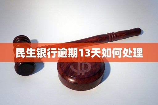 民生银行逾期13天如何处理