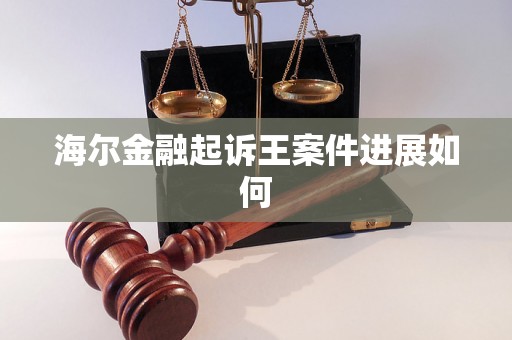 海尔金融起诉王案件进展如何