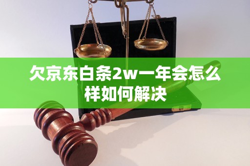 欠京东白条2w一年会怎么样如何解决