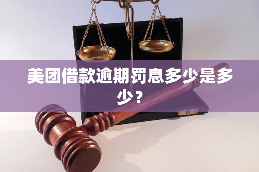 美团借款逾期罚息多少是多少？