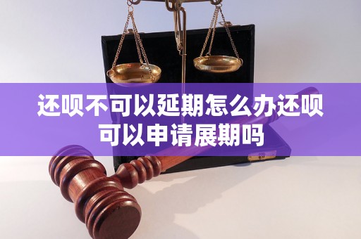 还呗不可以延期怎么办还呗可以申请展期吗