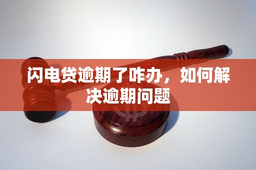 闪电贷逾期了咋办，如何解决逾期问题