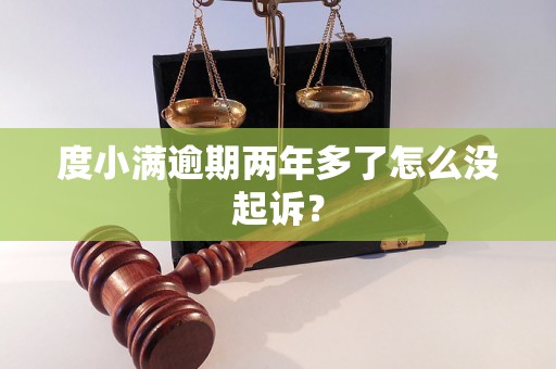 度小满逾期两年多了怎么没起诉？