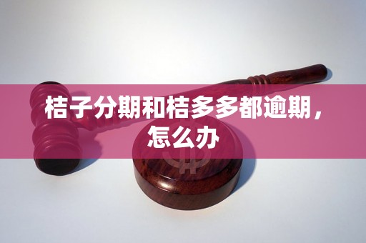 桔子分期和桔多多都逾期，怎么办