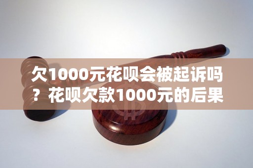 欠1000元花呗会被起诉吗？花呗欠款1000元的后果及解决办法