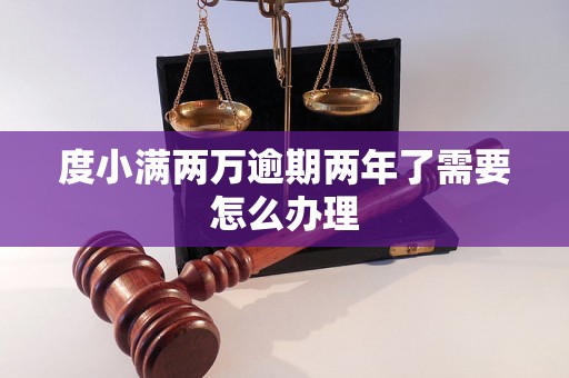 度小满两万逾期两年了需要怎么办理