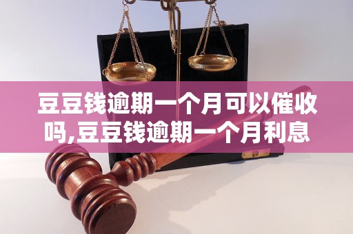 豆豆钱逾期一个月可以催收吗,豆豆钱逾期一个月利息多少