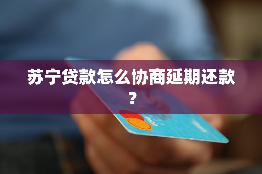 苏宁贷款怎么协商延期还款？