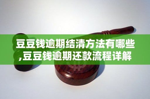 豆豆钱逾期结清方法有哪些,豆豆钱逾期还款流程详解