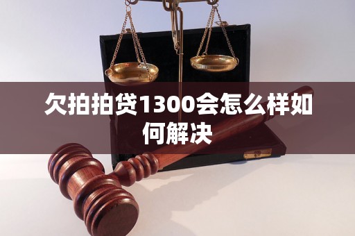 欠拍拍贷1300会怎么样如何解决