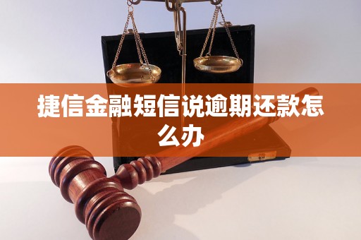 捷信金融短信说逾期还款怎么办