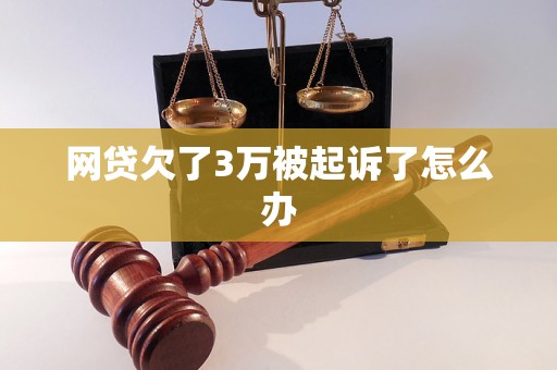 网贷欠了3万被起诉了怎么办