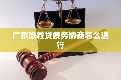 广东微粒贷债务协商怎么进行