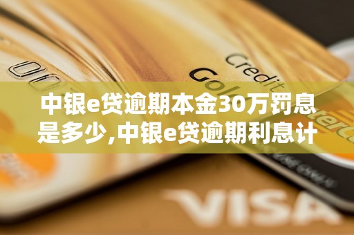 中银e贷逾期本金30万罚息是多少,中银e贷逾期利息计算方法