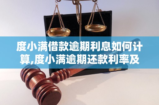 度小满借款逾期利息如何计算,度小满逾期还款利率及罚息详解