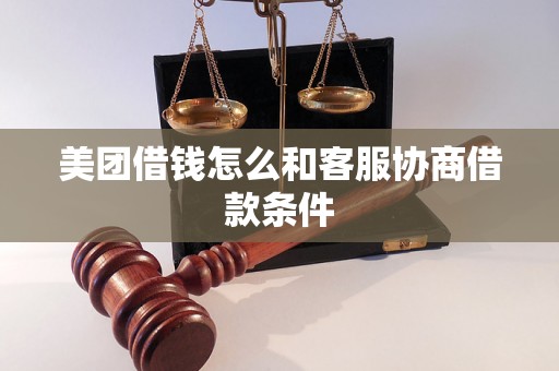 美团借钱怎么和客服协商借款条件