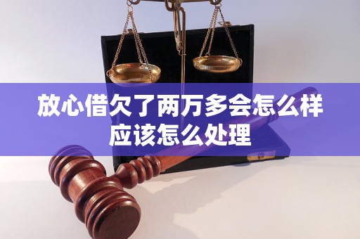 放心借欠了两万多会怎么样应该怎么处理