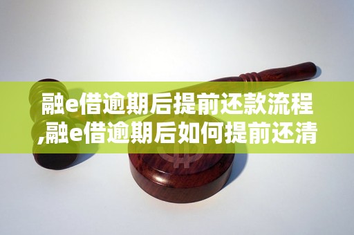 融e借逾期后提前还款流程,融e借逾期后如何提前还清贷款