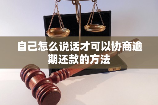 自己怎么说话才可以协商逾期还款的方法