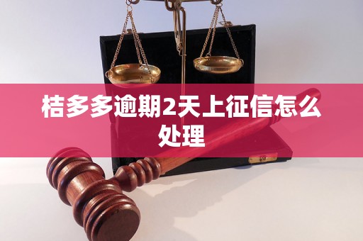 桔多多逾期2天上征信怎么处理