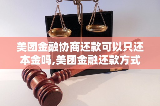 美团金融协商还款可以只还本金吗,美团金融还款方式解析