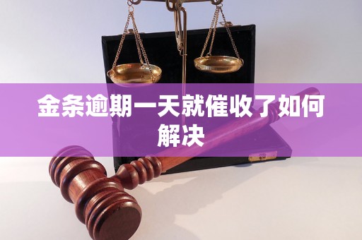 金条逾期一天就催收了如何解决