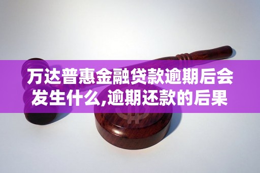 万达普惠金融贷款逾期后会发生什么,逾期还款的后果及处理方式