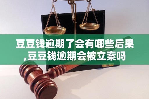 豆豆钱逾期了会有哪些后果,豆豆钱逾期会被立案吗