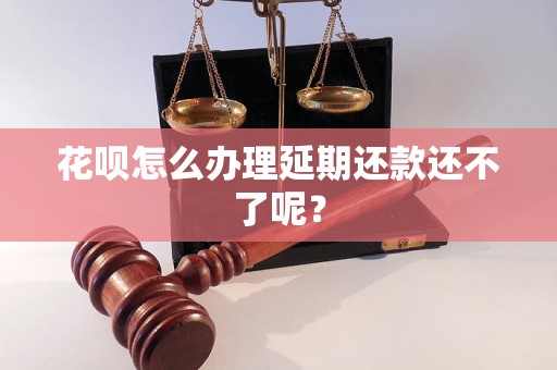 花呗怎么办理延期还款还不了呢？