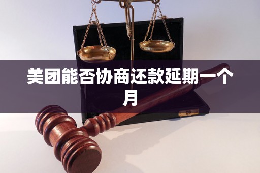 美团能否协商还款延期一个月