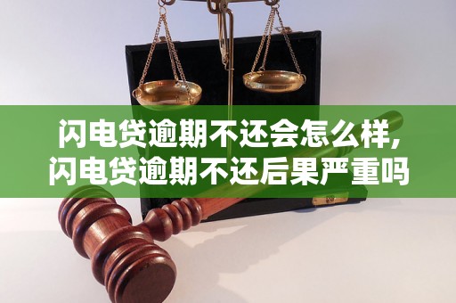 闪电贷逾期不还会怎么样,闪电贷逾期不还后果严重吗