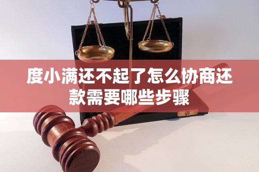 度小满还不起了怎么协商还款需要哪些步骤