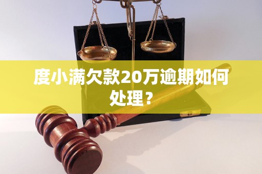 度小满欠款20万逾期如何处理？