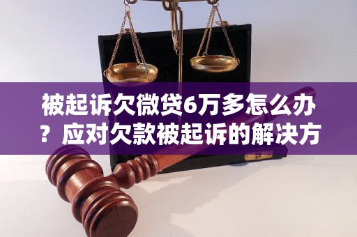 被起诉欠微贷6万多怎么办？应对欠款被起诉的解决方法