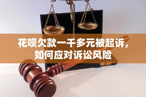 花呗欠款一千多元被起诉，如何应对诉讼风险