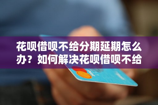 花呗借呗不给分期延期怎么办？如何解决花呗借呗不给分期延期的问题？