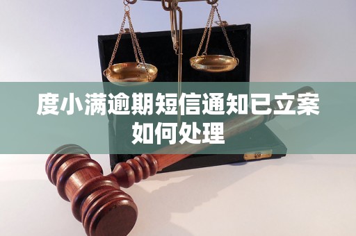 度小满逾期短信通知已立案如何处理