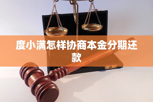 度小满怎样协商本金分期还款