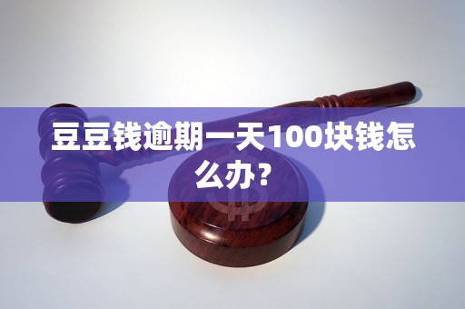 豆豆钱逾期一天100块钱怎么办？